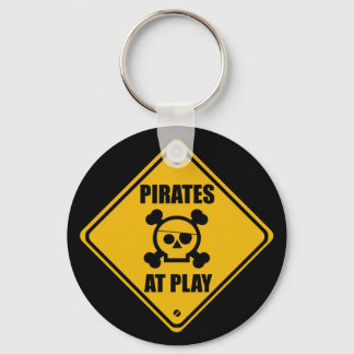 Pirates At Play Sign - Keychain