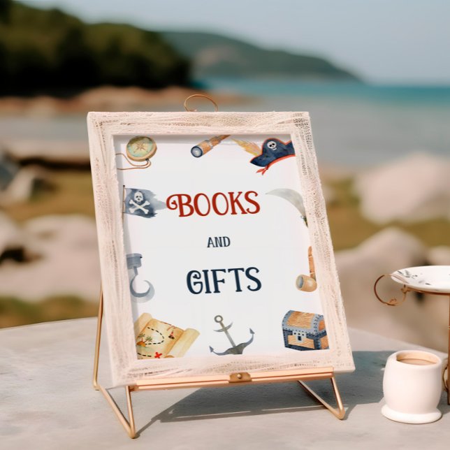 Pirates Baby Shower Books And Gifts Sign (Creator Uploaded)