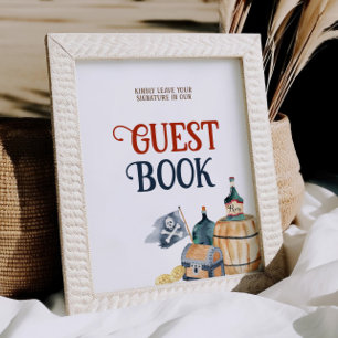 Pirates Baby Shower Guest Book Sign