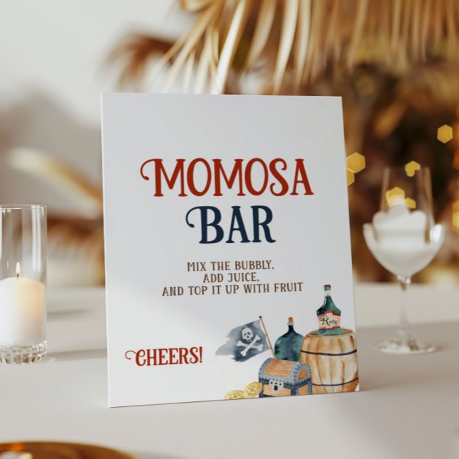 Pirates Baby Shower Momosa Bar Poster (Creator Uploaded)