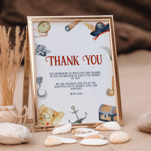 Pirates Baby Shower Thank You Sign