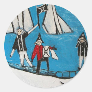 PIRATES BLUES CLASSIC ROUND STICKER