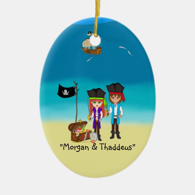 Pirates Christmas Ornament (Front)