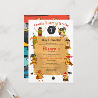 Pirates Fiesta Funny Pirate Cartoon Birthday Party