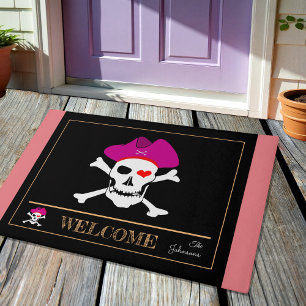 Pirates Flag & Captain Grace, house mats /Welcome