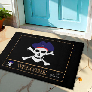 Pirates Flag & Captain Jack, house mats /Welcome