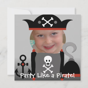 Pirates Girl Party Like a Pirate Birthday Invites