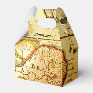 Pirates Gold Treasure Map Gable Favour Box