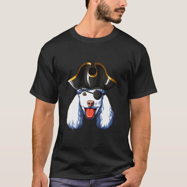 Pirates Hat Poodle T-Shirt (Front)
