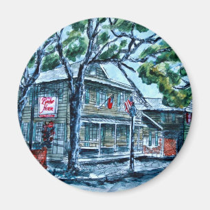 pirates house savannah georgia watercolor painting magnet