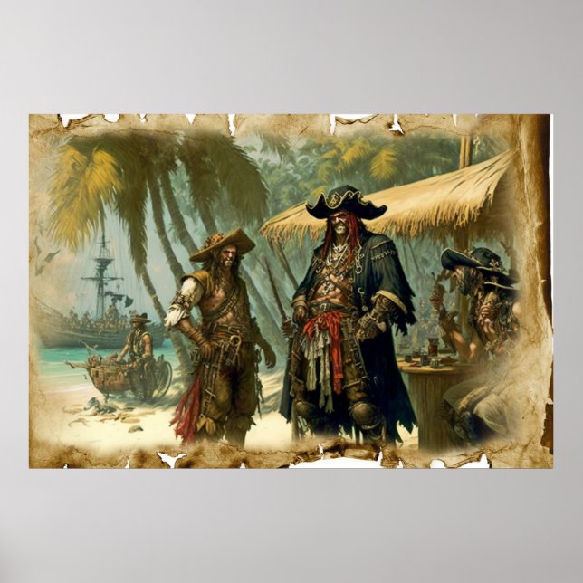Pirates in treasure island  poster (Front)