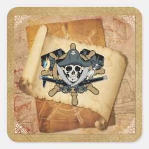 Pirates Life For Me Square Sticker