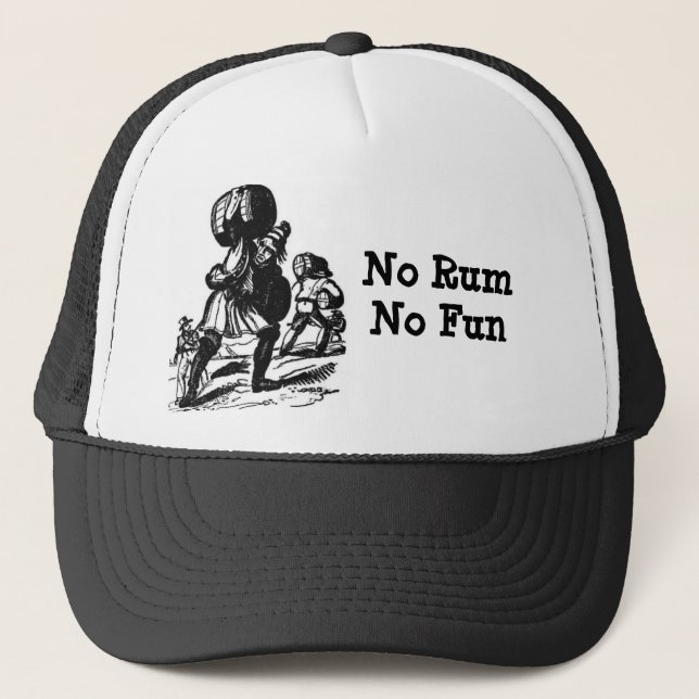 Pirates Need Rum for Fun Trucker Hat (Front)