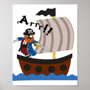Pirates nursery poster