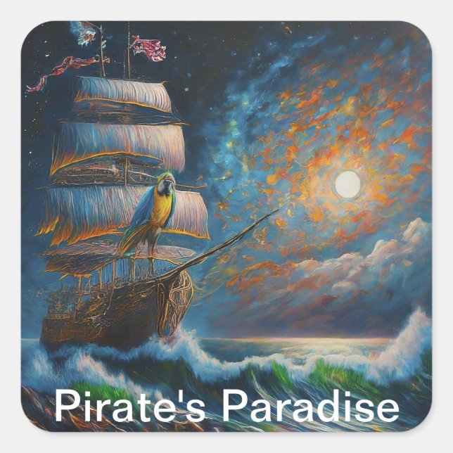 Pirate's Paradise  Square Sticker (Front)