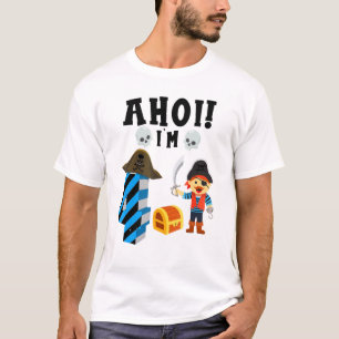 Pirates Pirate Birthday Kid Ahoi Im 4 T-Shirt