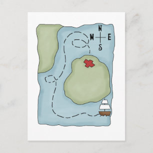 Pirates · Pirate Map Postcard