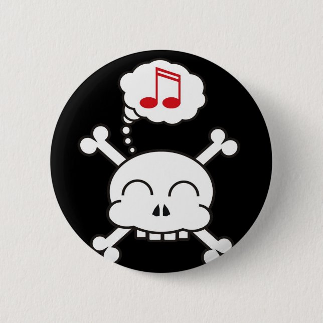 pirates R happy 6 Cm Round Badge (Front)