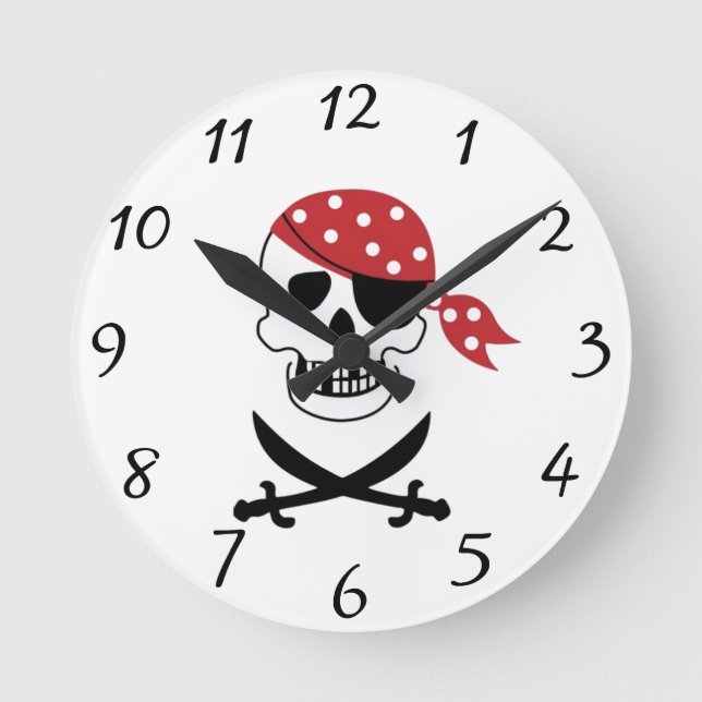 Pirates Skull Clock (Front)