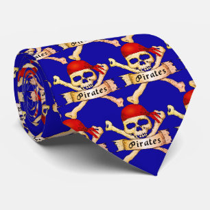 Pirates Team Mascot Football Baseball Sports Tie