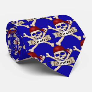 Pirates Team Mascot Football Baseball Sports Tie