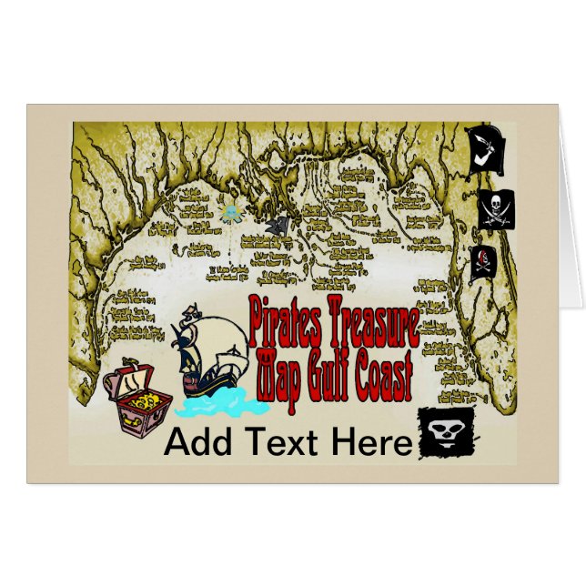 Pirates Treasure Map (Front Horizontal)