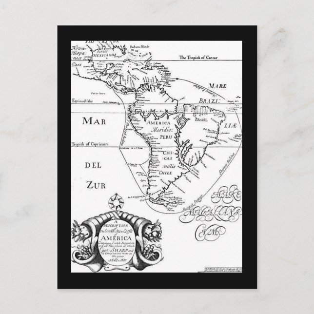 Pirates Treasure Map Postcard (Front)