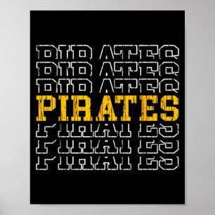 Pirates vintage for men women boys girls kids poster