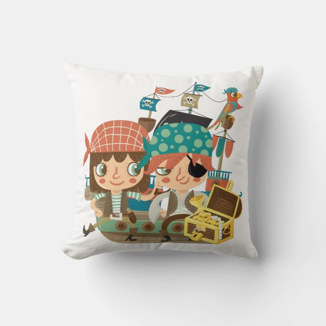 Pirates With Treasure Cushion (Front)