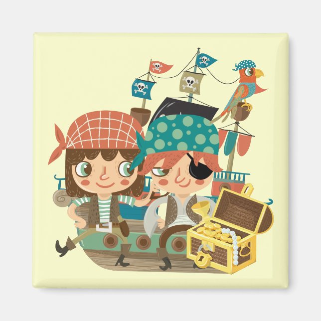 Pirates With Treasure Magnet (Front)