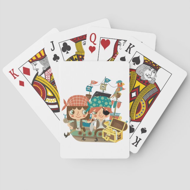 Pirates With Treasure Playing Cards (Back)