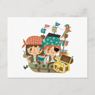 Pirates With Treasure Postcard