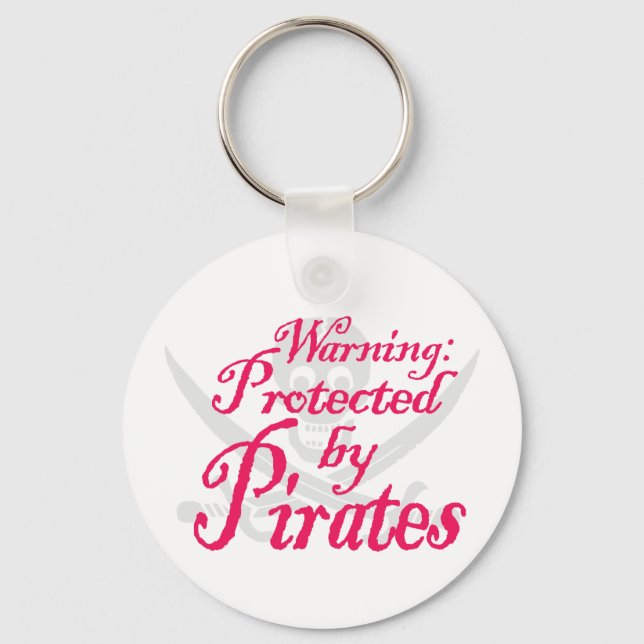 PirateWarning,Keychain Key Ring (Front)