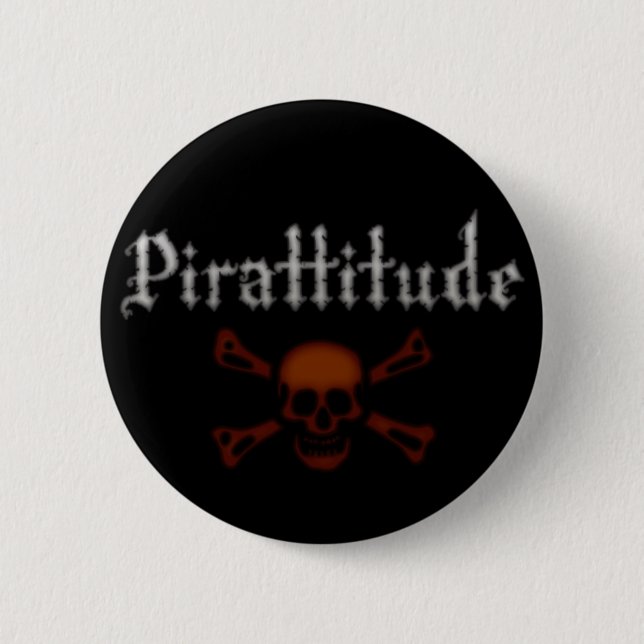 Pirattitude Black Button (Front)