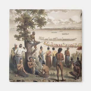 Pirogue races on the Bassac River, detail from 'At Magnet