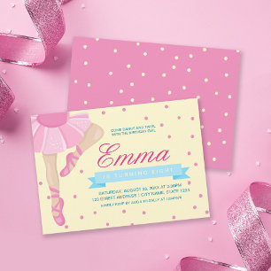 Pirouette Pink Ballerina Birthday Invitation