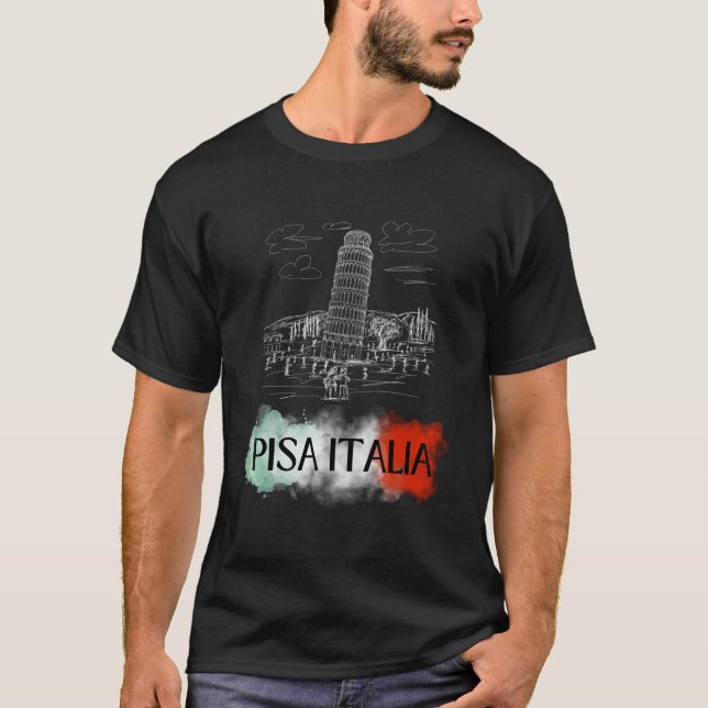 Pisa Italia Italian Flag Holiday Italy Souvenir Pi T-Shirt (Front)