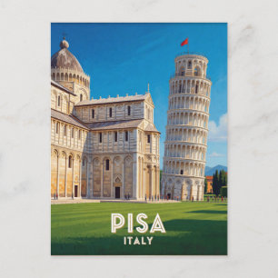 Pisa Italy Leaning Tower Travel Scene 🏛️ Postcard
