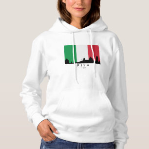 Pisa Italy Skyline Italian Flag Hoodie