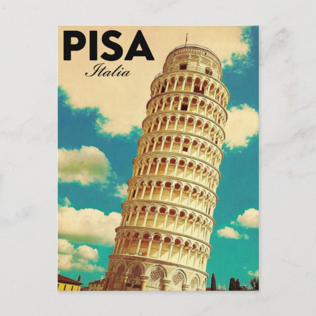 Pisa Leaning Tower Italia Postcard (Front)
