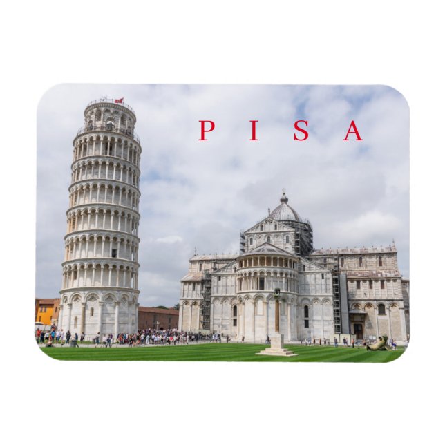 Pisa Piazza dei Miracoli view fridge magnet (Horizontal)