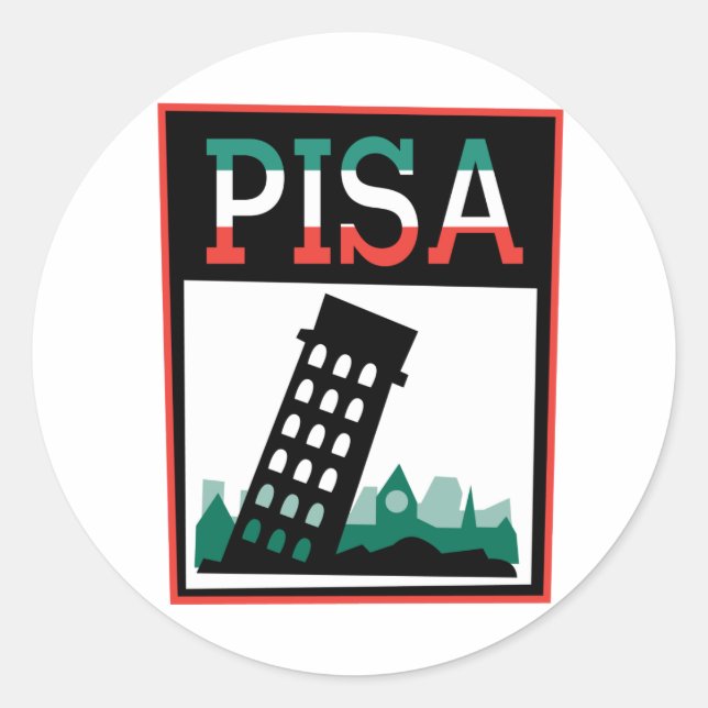 Pisa Poster Classic Round Sticker (Front)