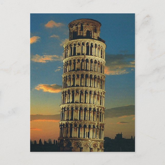Pisa, The Leaning Tower Postcard (Front)