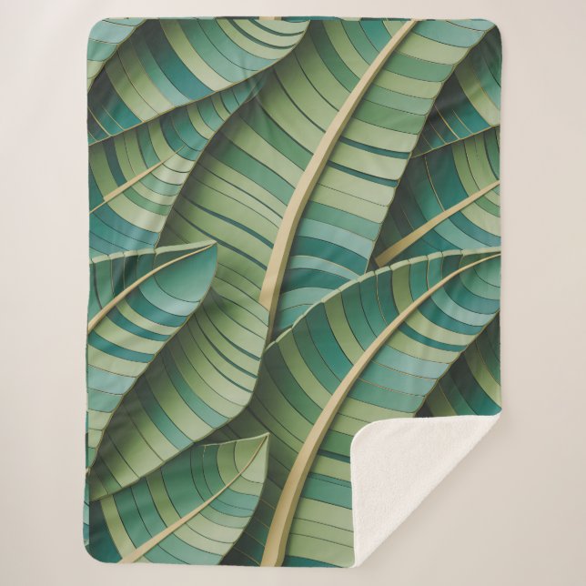 Pisang Bali Spiral Sherpa Blanket (Front)