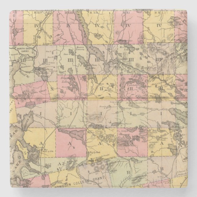 Piscataquis Co, Maine Stone Coaster (Front)