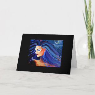 Piscean Moon - Mermaid Goddess Greeting Card