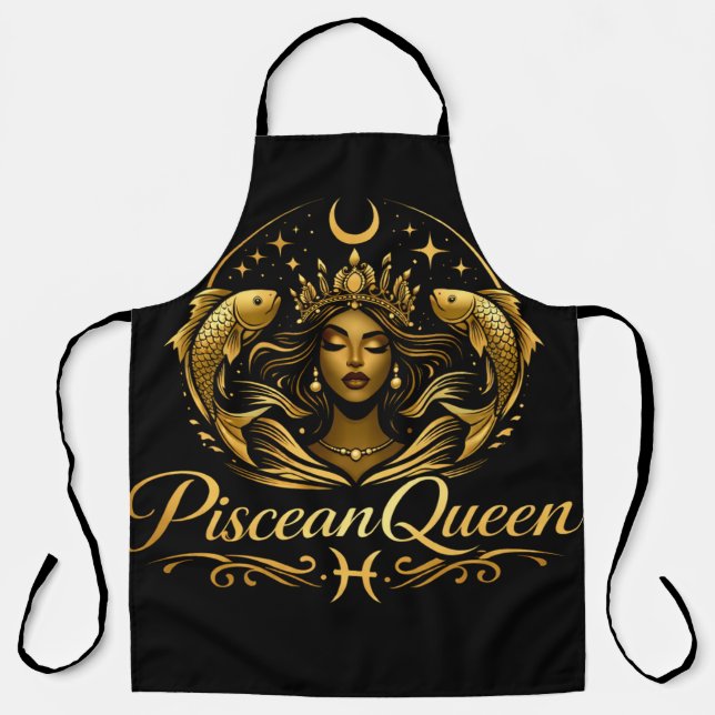 Piscean Queen Luxury Apron (Front)