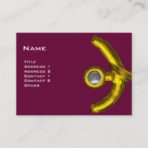 PISCES ABSTRACT, Pearl purple yellow pink grey Business Card