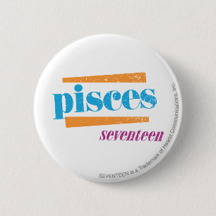 Pisces Aqua 6 Cm Round Badge