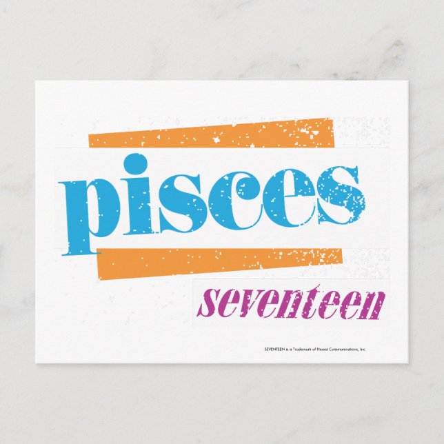 Pisces Aqua Postcard (Front)